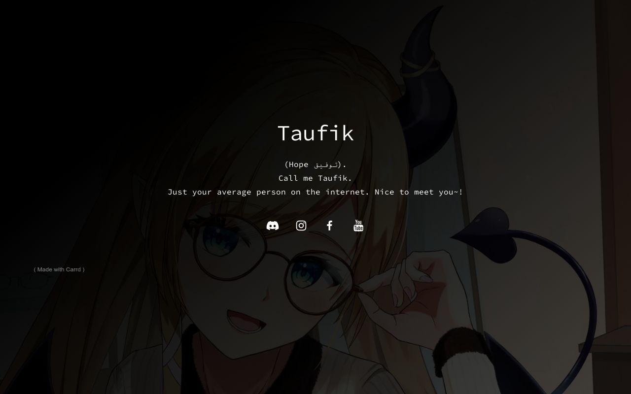 Carrd profile picture for @taufik